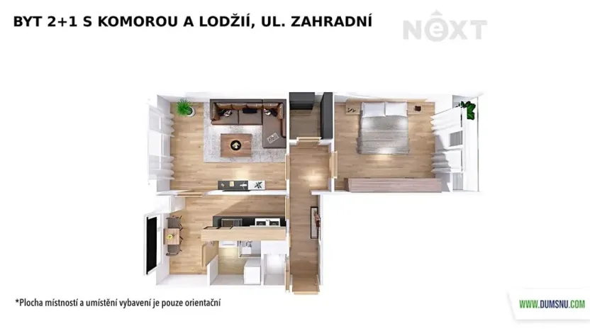 Pronájem bytu 2+1, Šumperk, Zahradní, 51 m2