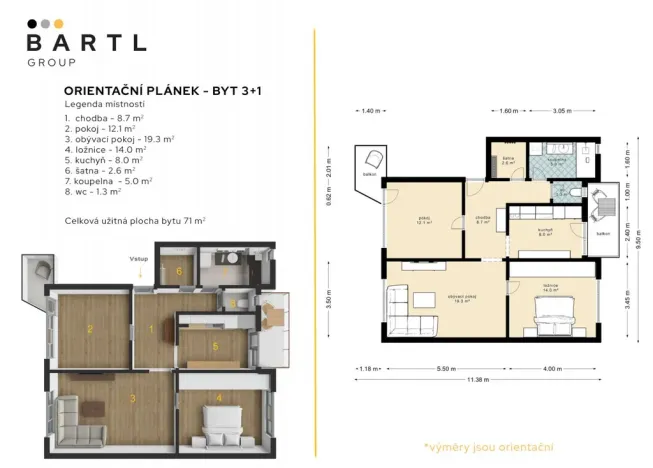 Pronájem bytu 3+1, České Budějovice - České Budějovice 5, E. Beneše, 76 m2