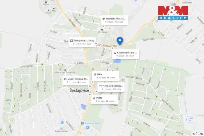 Pronájem bytu 1+kk, Šestajovice, Komenského, 29 m2