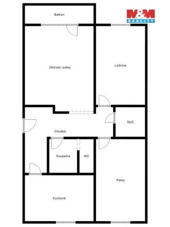 Pronájem bytu 3+1, Bzenec, Nádražní, 78 m2