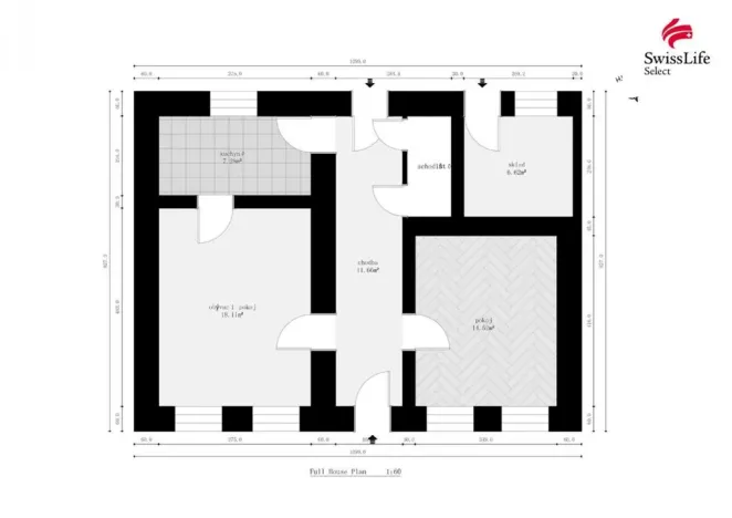 Prodej rodinného domu, Týnec nad Labem, Krále Jiřího, 58 m2