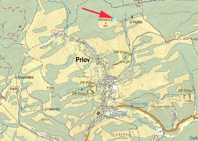 Prodej louky, Prlov, 4463 m2