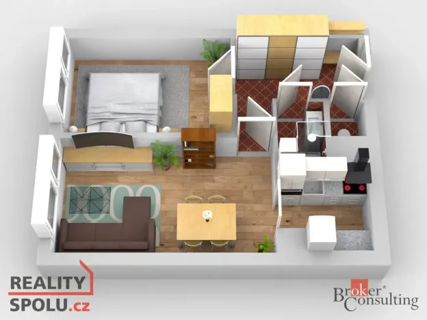 Pronájem bytu 2+kk, Praha - Záběhlice, Přespolní, 45 m2