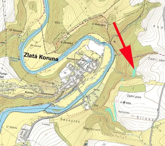 Prodej lesa, Zlatá Koruna, 2465 m2