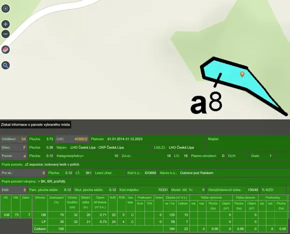 Prodej lesa, Dubnice, 2352 m2