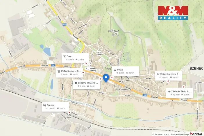 Pronájem bytu 3+kk, Bzenec, náměstí Svobody, 59 m2