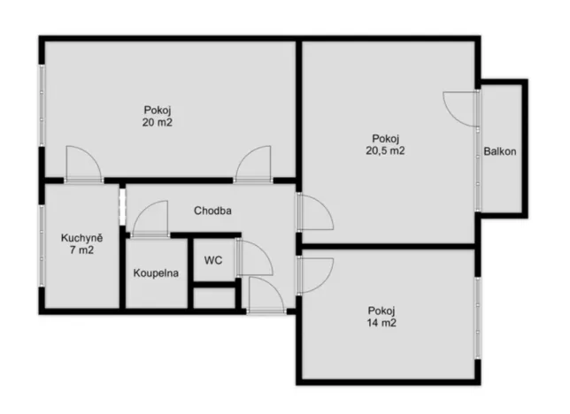 Prodej bytu 3+1, Lahošť, 61 m2