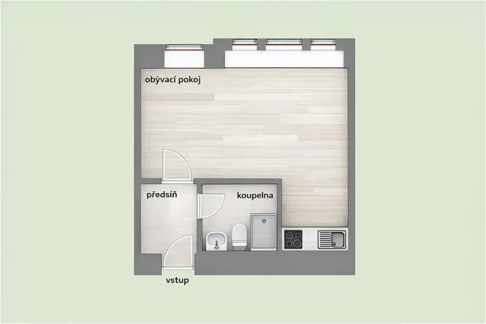 Pronájem bytu 1+kk, Brandýs nad Labem-Stará Boleslav, Ivana Olbrachta, 34 m2