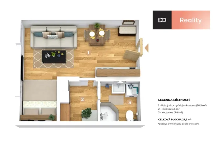 Pronájem bytu 1+kk, Kořenov, 29 m2