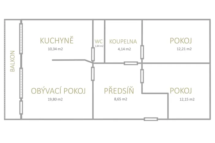 Prodej bytu 3+1, Most, Bohuslava Vrbenského, 69 m2