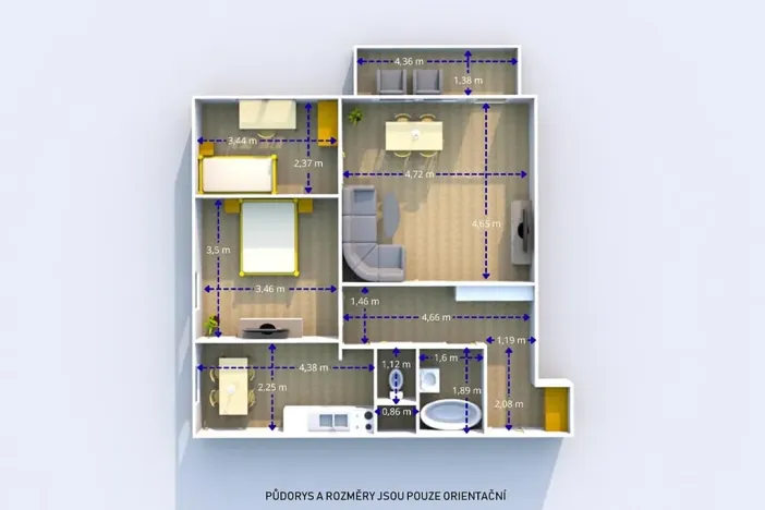 Prodej bytu 3+1, Plzeň, Sokolovská, 77 m2