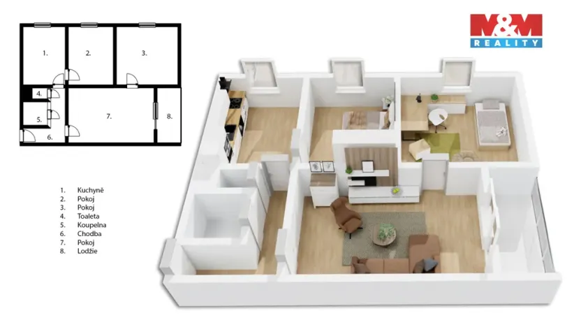 Prodej bytu 3+1, Zdice, Havlíčkova, 85 m2