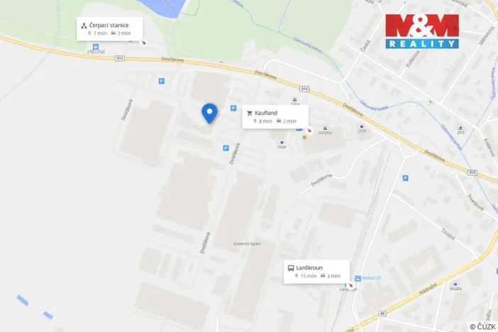 Pronájem kanceláře, Lanškroun - Žichlínské Předměstí, Dvořákova, 58 m2