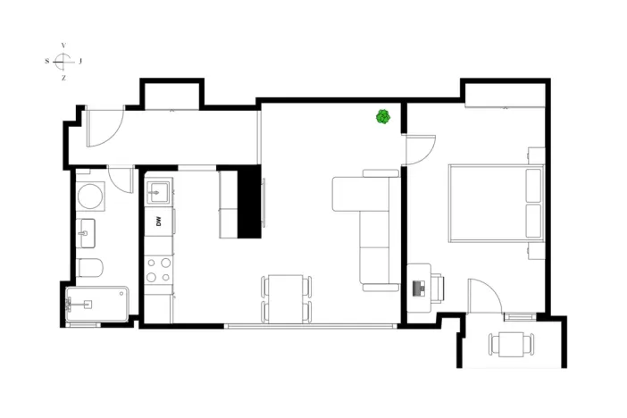 Prodej bytu 2+kk, Praha - Holešovice, U městských domů, 50 m2