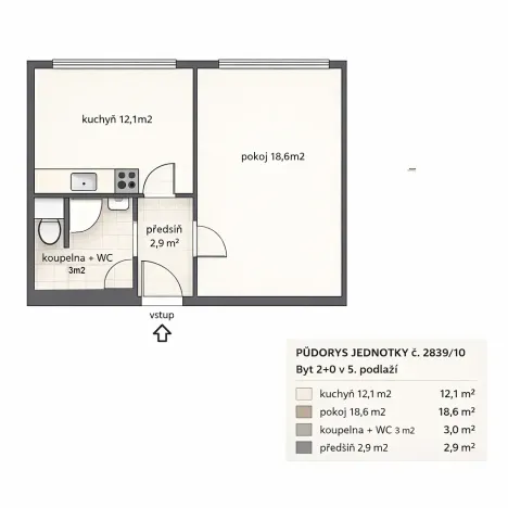 Prodej bytu 1+1, Karviná, Flemingova, 37 m2