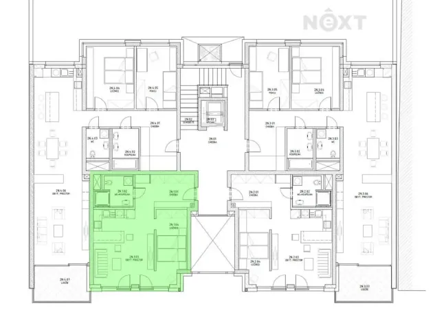 Prodej bytu 1+kk, Zlín, Lešetín I, 47 m2