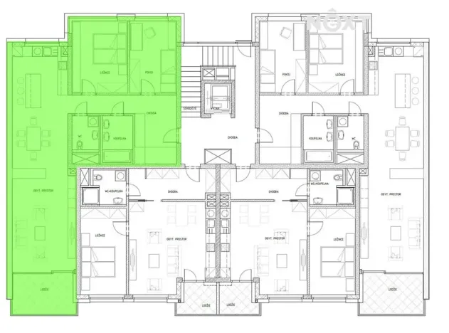 Prodej bytu 3+kk, Zlín, Lešetín I, 95 m2