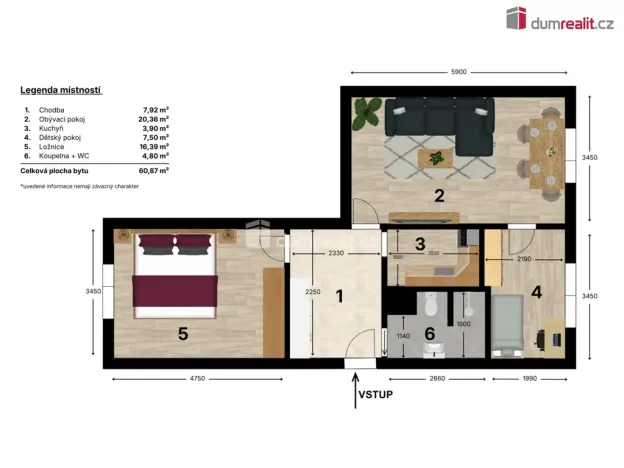 Prodej bytu 3+kk, Roudnice nad Labem, Stavbařů, 58 m2