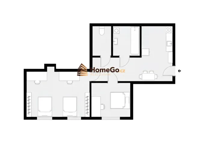 Pronájem bytu 2+1, Praha - Nusle, Žateckých, 67 m2