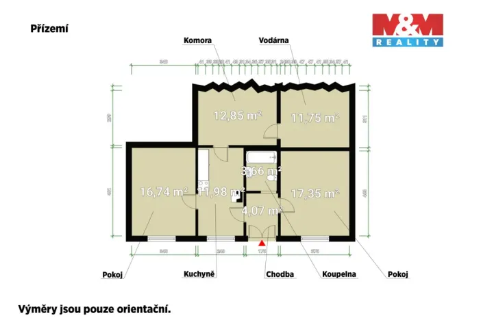 Prodej rodinného domu, Hlohovice - Hlohovičky, 53 m2
