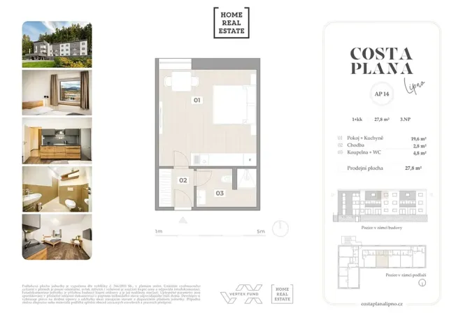 Prodej bytu 1+kk, Černá v Pošumaví, 28 m2
