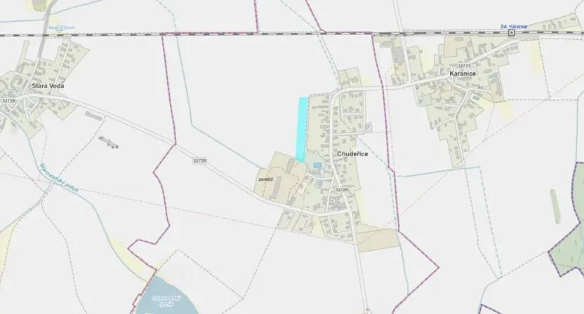 Prodej pozemku pro bydlení, Chudeřice, 1000 m2