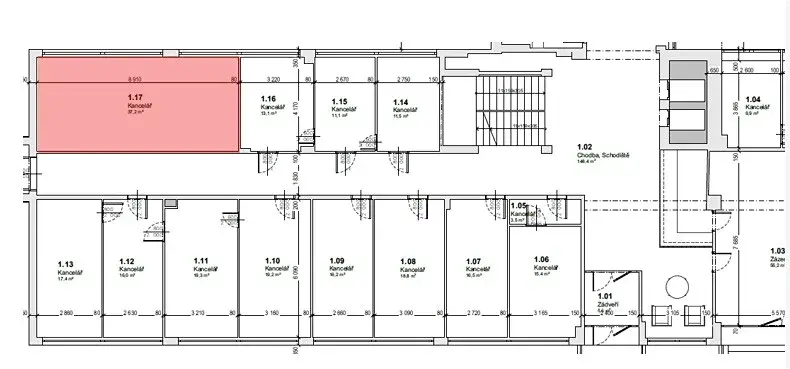 Pronájem skladu, Brno, Hněvkovského, 37 m2