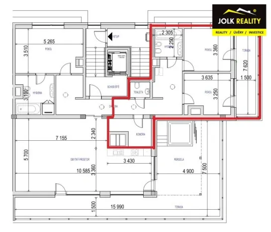 Pronájem bytu 2+kk, Opava, Kačírkova, 51 m2