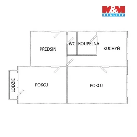 Prodej bytu 2+1, Chomutov, Pod Břízami, 52 m2