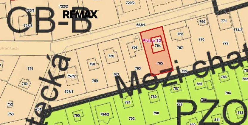 Prodej pozemku pro bydlení, Praha - Točná, Na Stráňkách, 425 m2