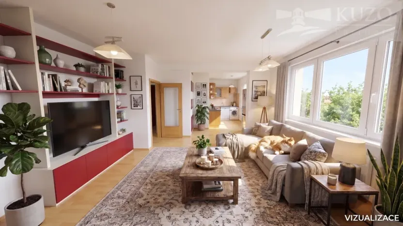 Pronájem bytu 2+kk, Praha, Oravská, 51 m2