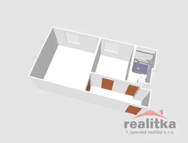 Pronájem bytu 2+kk, Opava - Předměstí, Těšínská, 35 m2