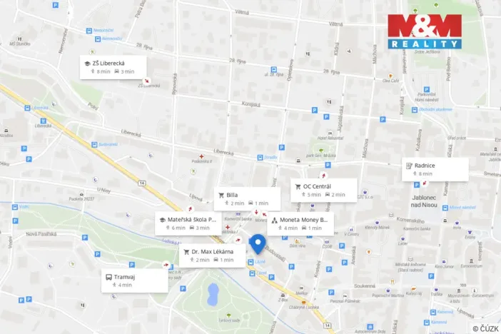 Pronájem bytu 3+1, Jablonec nad Nisou, Budovatelů, 72 m2