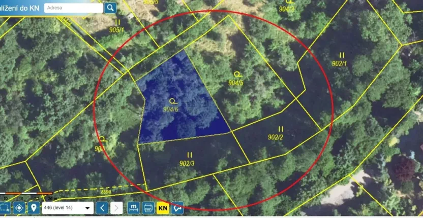 Prodej zahrady, Hýskov, 1984 m2