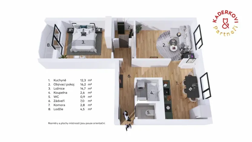 Pronájem bytu 2+1, Velké Opatovice, nám. Míru, 63 m2