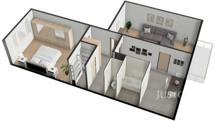 Prodej bytu 2+1, Písek - Budějovické Předměstí, třída Přátelství, 60 m2