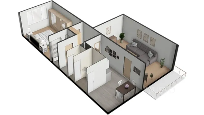 Prodej bytu 2+1, Písek - Budějovické Předměstí, třída Přátelství, 60 m2