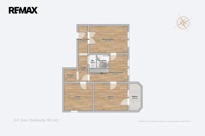 Prodej bytu 3+1, Třebíč - Nové Dvory, Gen. Svobody, 71 m2