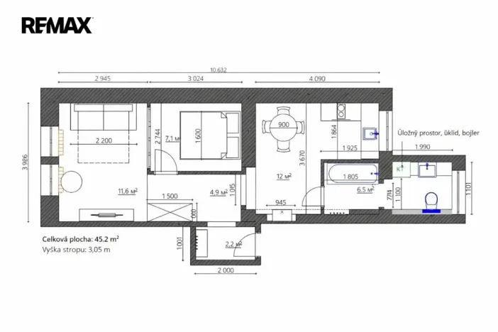 Prodej bytu 2+kk, Karlovy Vary, Bulharská, 44 m2