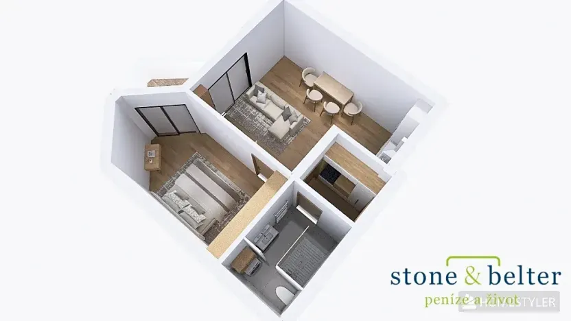 Pronájem bytu 2+kk, České Budějovice, Volejbalistů, 50 m2