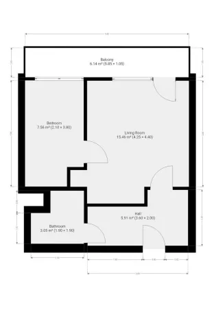 Pronájem bytu 2+kk, Praha - Krč, Horáčkova, 34 m2