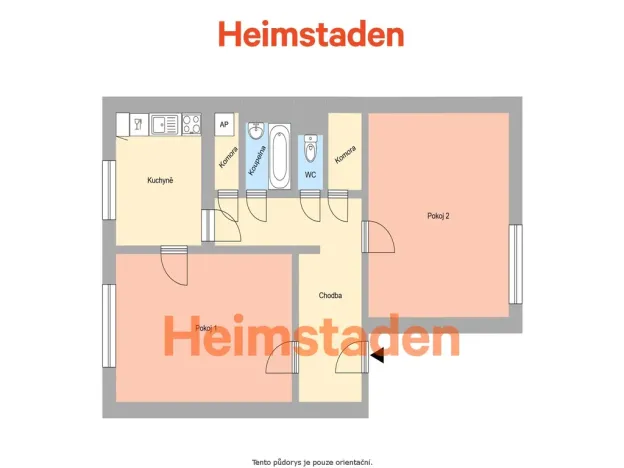 Pronájem bytu 2+1, Karviná - Nové Město, Cihelní, 58 m2