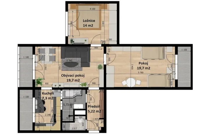 Prodej bytu 3+1, Mladá Boleslav - Mladá Boleslav II, Palackého, 85 m2