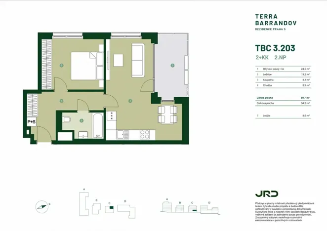 Prodej bytu 2+kk, Praha - Hlubočepy, Silurská, 54 m2