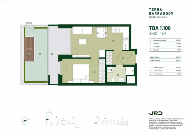 Prodej bytu 2+kk, Praha - Hlubočepy, Silurská, 45 m2