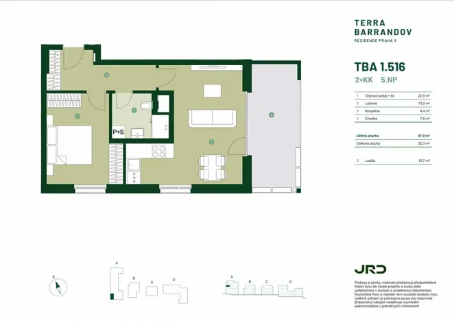Prodej bytu 2+kk, Praha - Hlubočepy, Silurská, 52 m2