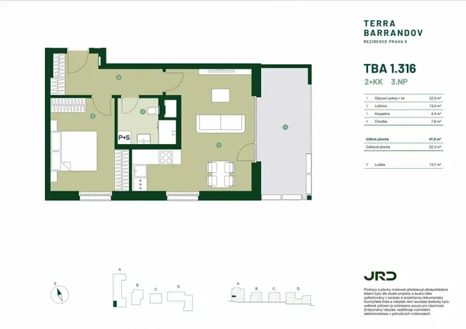 Prodej bytu 2+kk, Praha - Hlubočepy, Silurská, 52 m2
