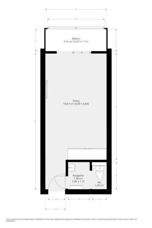 Pronájem bytu 1+kk, Brno, Opálkova, 26 m2