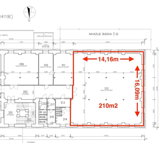Pronájem skladu, Šternberk, Nádražní, 210 m2