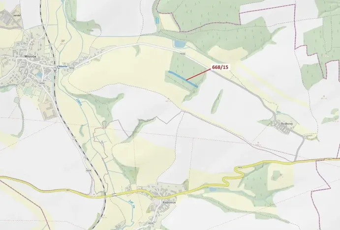 Dražba lesa, Milavče, 4689 m2